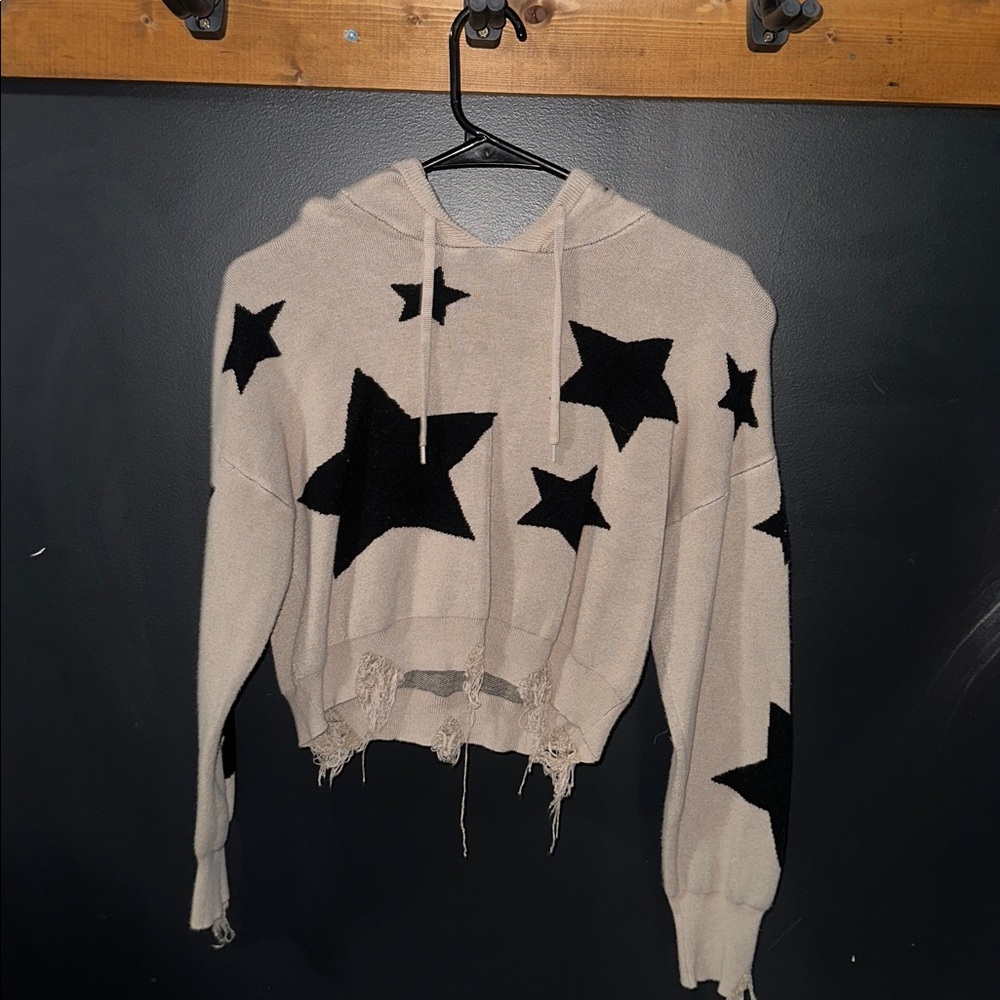 hot topic/social collision grunge star hoodie